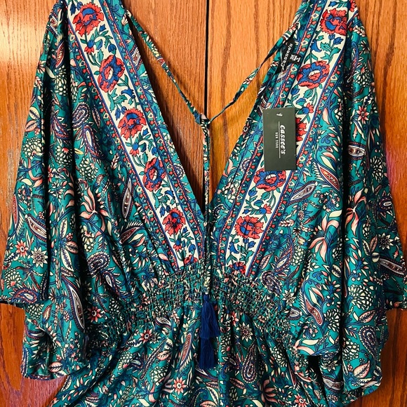 Cassee’s Dresses & Skirts - Cassee’s 3X Boho Vibe Floral Border Multicolor  Midi Dress